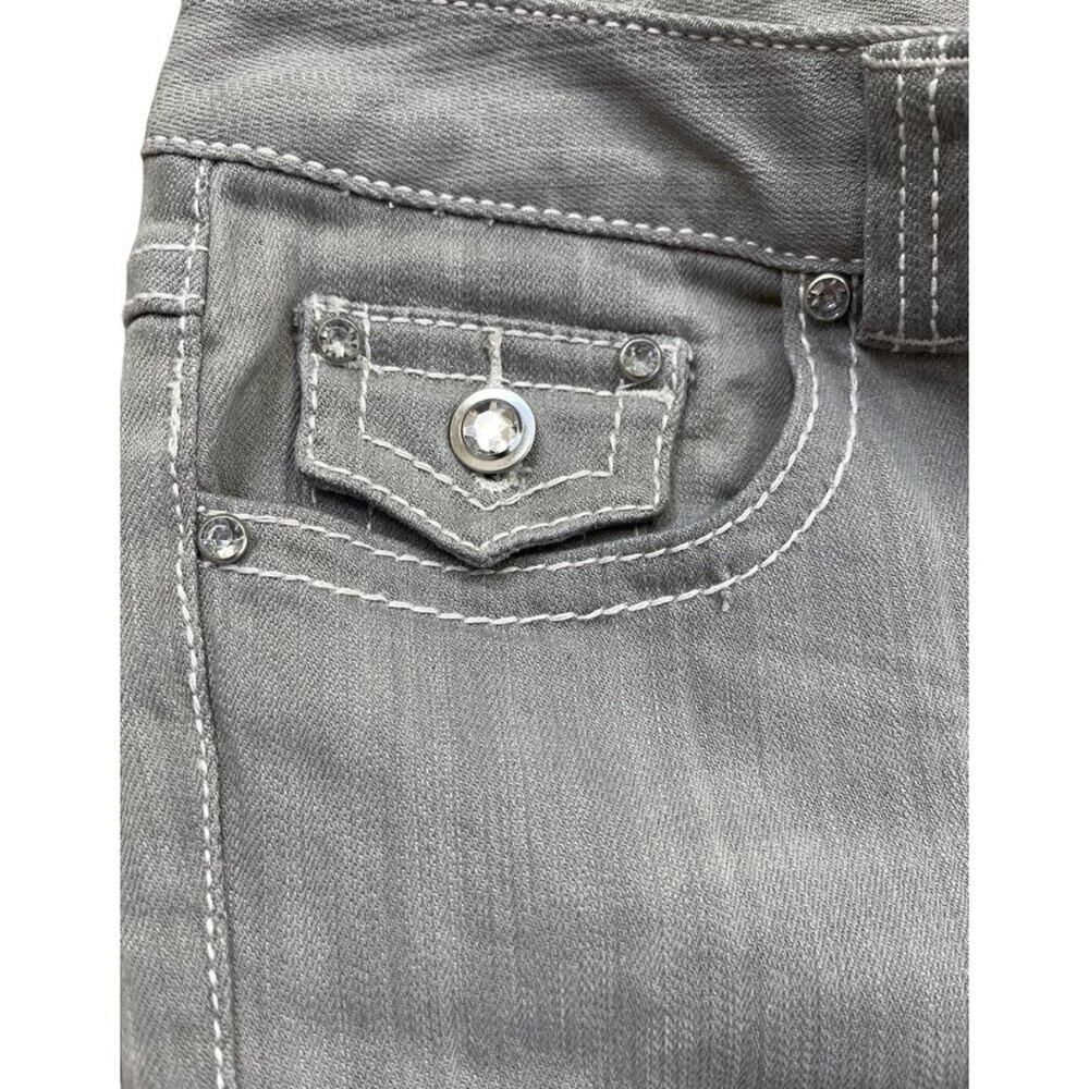 INC International Concepts Jeans Womens Size 8 Gray Regular Fit Bootleg Mid - Picture 6 of 9